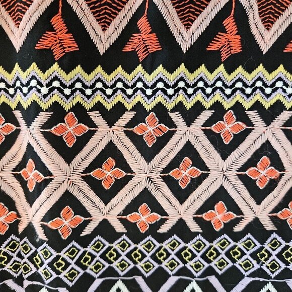 Akemi + Kin Anthtropologie Dress Size 12 Geometric Embroidered Column Sleeveless - Picture 5 of 13